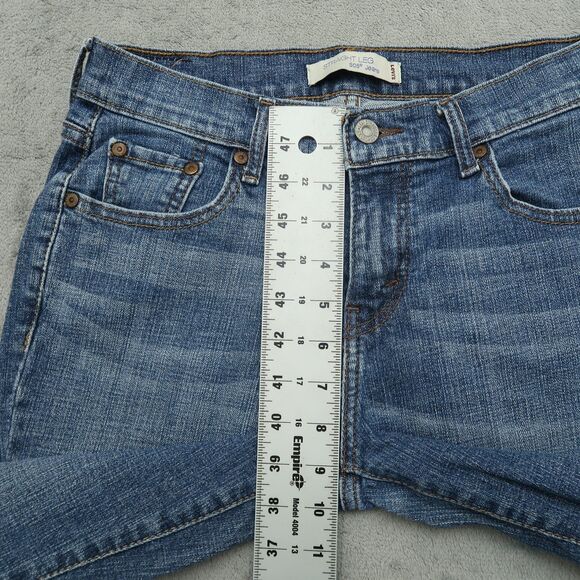 Levi's 505 Jeans Women's Size 4S Blue Mid-Rise Straight Denim 29" Inseam Stretch - Picture 8 of 16